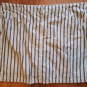 Croft & Barrow Navy Nautical Stripe SKORTS 1X 20W